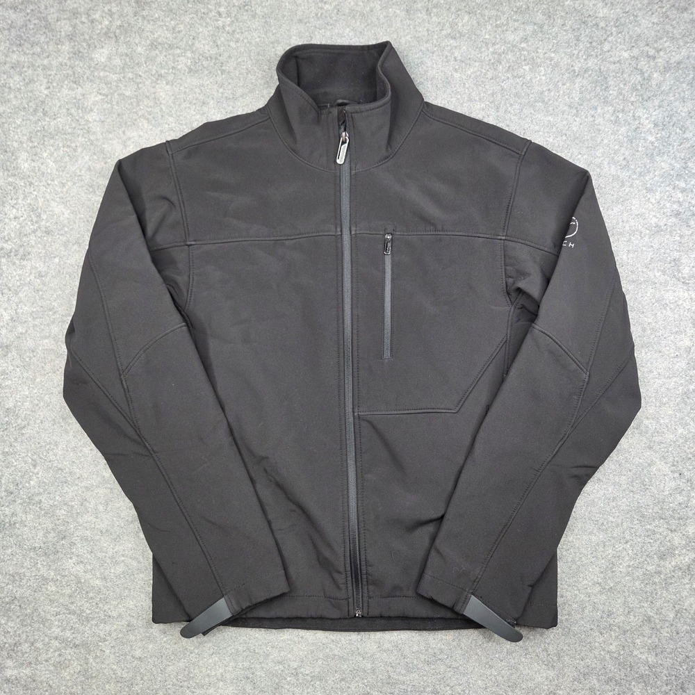 Tech‎ By Tumi Jacket Mens Small Black Softshell Fleece Lined Full Zip Coat